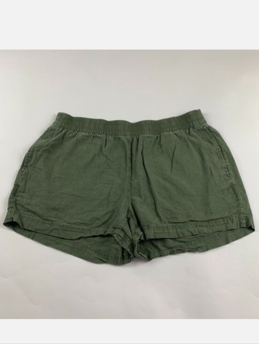 Old Navy 2025 Alpine Tundra Linen Blend Pull On Kombu Shorts Women's Medium M